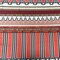 Red-Green-Multi Abstract Aztec Stripe Pattern Printed Linen Woven Fabric By the Yard